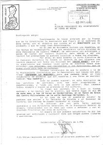 Carta als alcaldes (1996) pel "Baix Aragonés"